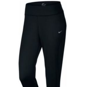 NEW Womens Medium NIKE DRI-FIT Thermal Running Pant Back Zip 686925-010 Black
